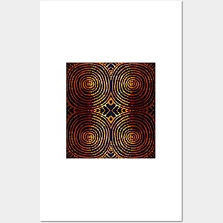 Gold Spiral Posters and Art